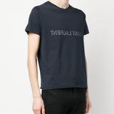 Saint Laurent Navy Blue Crew Neck T-Shirt
