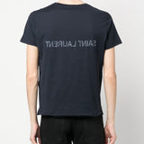 Saint Laurent Navy Blue Crew Neck T-Shirt