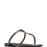 Saint Laurent Cassandre leather thong sandals