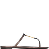 Saint Laurent Cassandre leather thong sandals