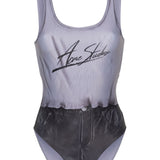 Acne Studios Black Ribbed Swimsuit