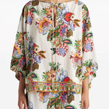 Etro White Multicolour Floral Blouse
