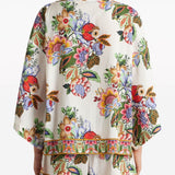 Etro White Multicolour Floral Blouse