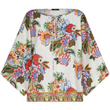 Etro White Multicolour Floral Blouse