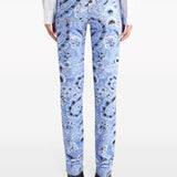 Etro Cornflower Blue Bandana Jeans