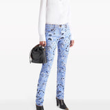 Etro Cornflower Blue Bandana Jeans