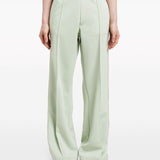 Palm Angels Green Wide Leg Trousers