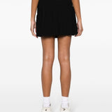 Palm Angels Black Monogram Pleated Skirt