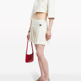 Palm Angels White Monogram Cropped Polo