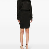 Saint Laurent Black Open Back Dress