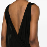 Saint Laurent Black V Neck Dress