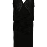 Saint Laurent Black V Neck Dress