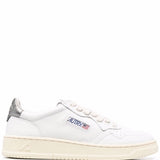 Autry White Perforated Padded Ankle Sneakers