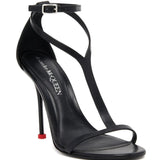 Alexander McQueen Black Harness Sandals