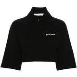 Palm Angels Black Cropped Polo Shirt