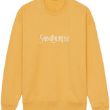 Saint Laurent Mustard Yellow Crew Neck Sweater