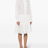 Ermanno Scervino Off White Embroidered Dress