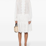 Ermanno Scervino Off White Embroidered Dress