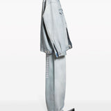 Balenciaga Denim jacket with flap pockets and drop shoulder