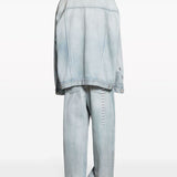 Balenciaga Denim jacket with flap pockets and drop shoulder