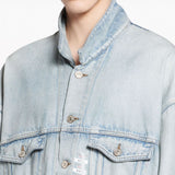 Balenciaga Denim jacket with flap pockets and drop shoulder