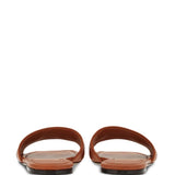 Ferragamo Camel Brown Gancini Slides
