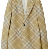Burberry checked tailored single-breasted blazer