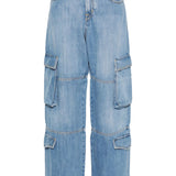 Jacob Cohen Medium Blue Embroidered Jeans