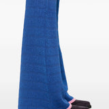 Bally Blue Knitted Jacquard Flared Trousers