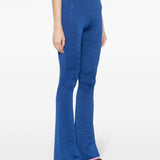 Bally Blue Knitted Jacquard Flared Trousers