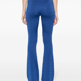 Bally Blue Knitted Jacquard Flared Trousers
