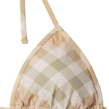Burberry Beige Halterneck Check Bikini