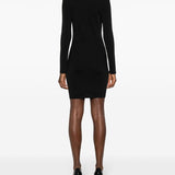 Saint Laurent Black Decollete Mini Dress