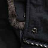 Woolrich Navy Logo Patch Zip Hoodie