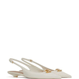 Valentino Garavani White Slingback Ballet Flats
