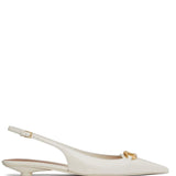 Valentino Garavani White Slingback Ballet Flats
