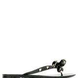 Valentino Black Rockstud Flip-Flop Sandals