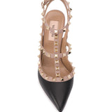 Valentino Garavani Black Pointed Toe Rockstud Pumps
