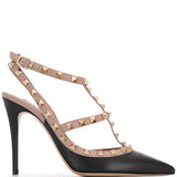 Valentino Garavani Black Pointed Toe Rockstud Pumps