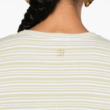 Filippa K Forest Green Striped Tee