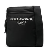 Dolce Gabbana Black Nylon Crossbody Bag