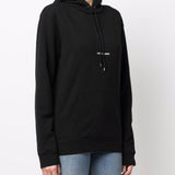 Saint Laurent Black Logo Print Hoodie