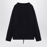 C.P. Company Black Sweatshirt with Embroidered Lettering