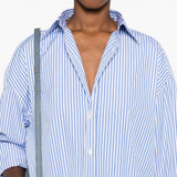 Finamore Blue Striped Long Sleeve Shirt