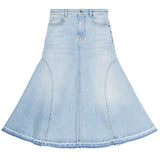 Ganni Flared denim skirt