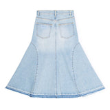 Ganni Flared denim skirt