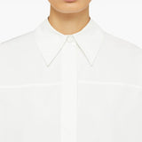Jil Sander White Concealed Button Dress