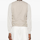 Herno Beige Quilted Sleeveless Jacket