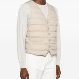 Herno Beige Quilted Sleeveless Jacket