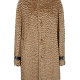 Jil Sander Beige Belted Mandarin Coat